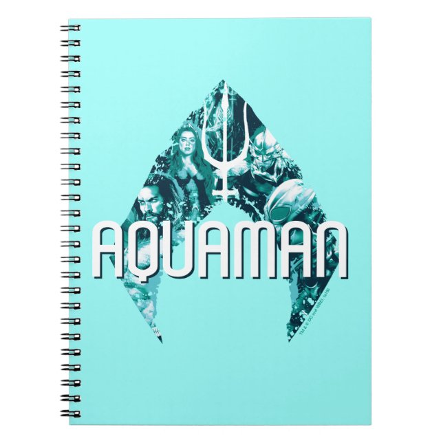 Carnet Aquaman | Orin, Mera, Orm & Manta Noir En Symbole (Devant)