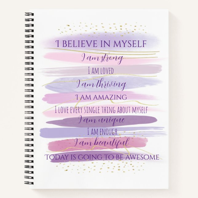 Carnet Aquarelle Affirmations positives (Devant)