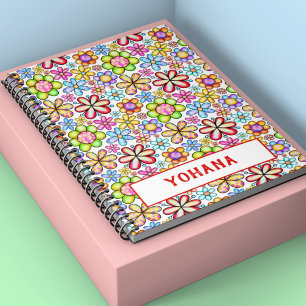 Carnet Aquarelle Allover Floral Collage personnalisé été