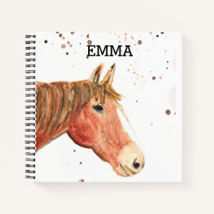 Carnet Aquarelle animale pour les filles personnalisée