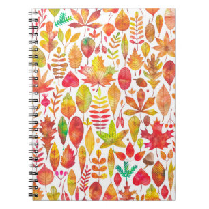 Carnet Aquarelle automne automne automne feuilles sans co