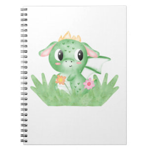 Carnet Aquarelle Bébé Cute Dragon