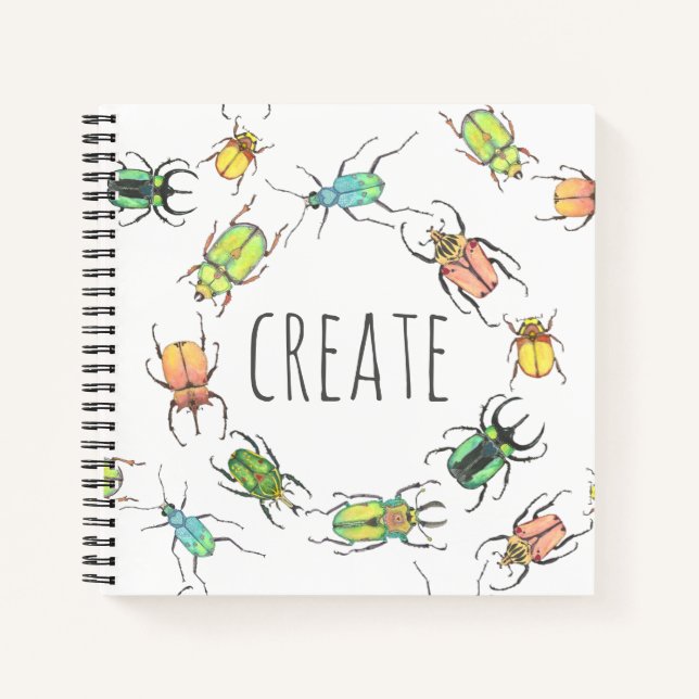 Carnet Aquarelle Beetle Lovebugs Créer Sketchbook (Devant)