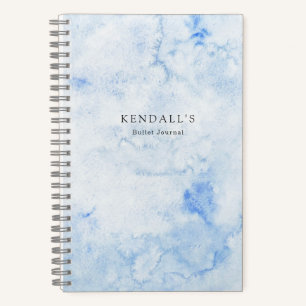 Carnet Aquarelle Bleue Élégante
