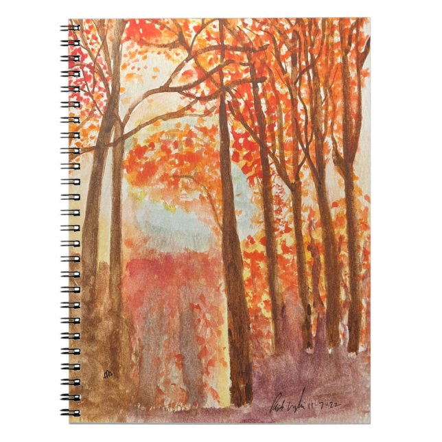 Carnet Aquarelle Bois Automne (Devant)