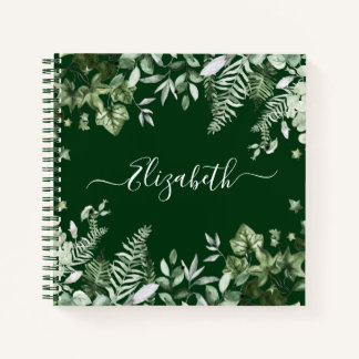 Carnet Aquarelle Botanique Ivy Sage Ferns Verdure