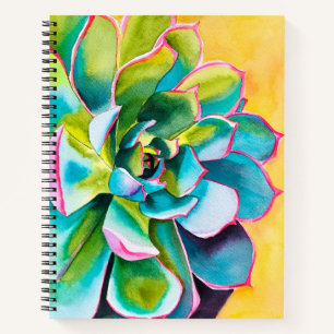 Carnet Aquarelle botanique succulent