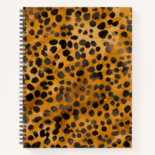 Carnet Aquarelle Cheetah Print