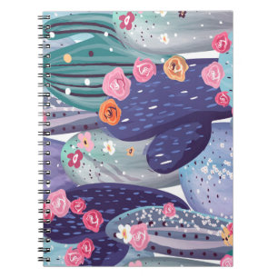 Carnet Aquarelle colorée Motif Cactus