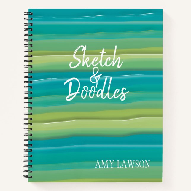 Carnet Aquarelle couleur Whimsical Personnalisée (Devant)