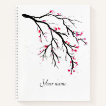 Aquarelle de cerise en fleur Portable Spiral