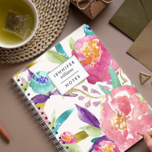 Carnet Aquarelle de jardin personnalisée