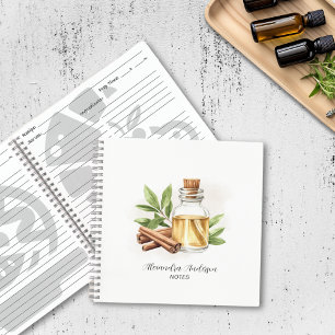 Carnet Aquarelle de la cannelle botanique des huiles esse