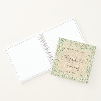 Carnet Aquarelle de la respiration du bébé Floral Mariage