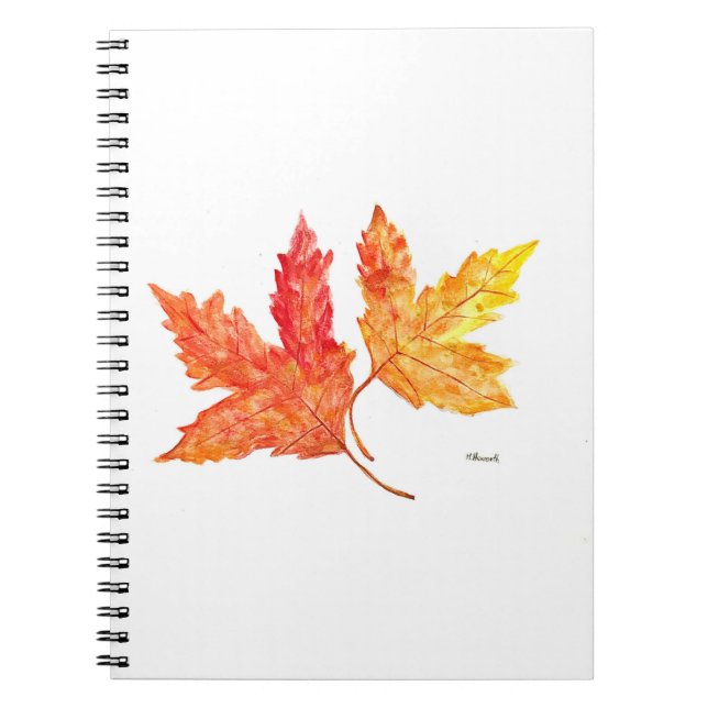 Carnet Aquarelle des feuilles d'automne (Devant)
