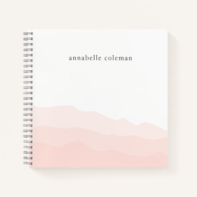 Carnet Aquarelle Dip Dye Blush Rose Feminbre (Devant)
