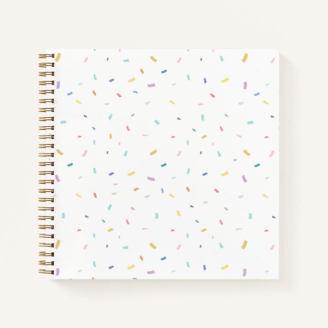 Carnet Aquarelle douce Motif Confetti (Devant)