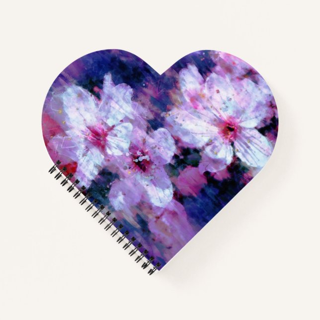 Carnet Aquarelle en fleur d'amande (Devant)