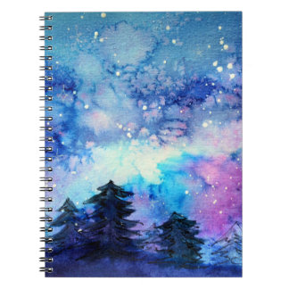 Carnet Aquarelle Espace Art : Ciel de nuit