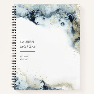 Carnet Aquarelle et monogramme de sable