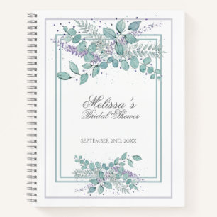 Carnet Aquarelle Eucalyptus Fête des mariées cadeau invit