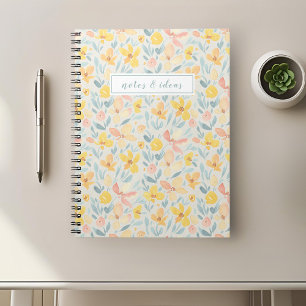 Carnet Aquarelle Fleur Jaune