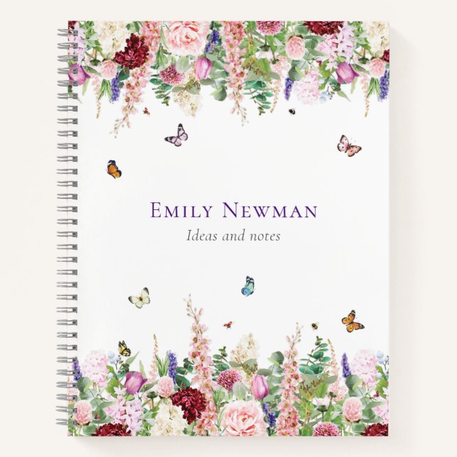 Carnet Aquarelle Floral (Devant)