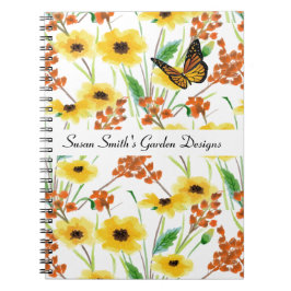 Carnet Aquarelle Floral Garden Design
