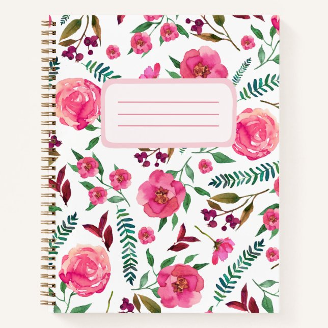 Carnet Aquarelle florale (Devant)