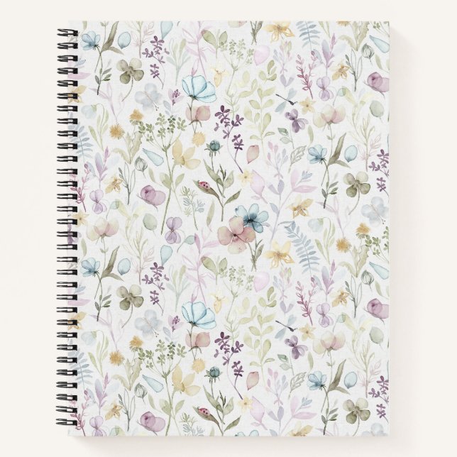 Carnet Aquarelle florale printorale (Devant)
