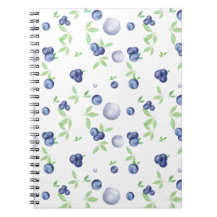 Carnet Aquarelle fraîche d'été Blueberry
