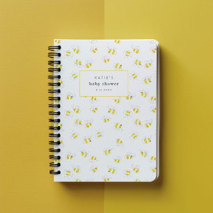 Carnet Aquarelle jaune Honeycomb Maman to Bee Baby shower