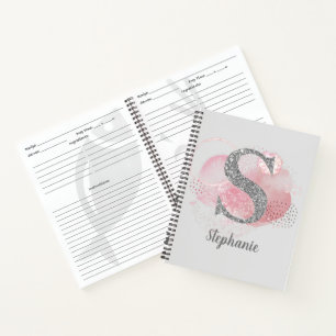 Carnet Aquarelle lettre Abstraite et Parties scintillant