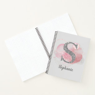 Carnet Aquarelle lettre Abstraite et Parties scintillant