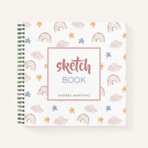 Carnet Aquarelle mignonne et Whimsical Rainbows Sketchboo
