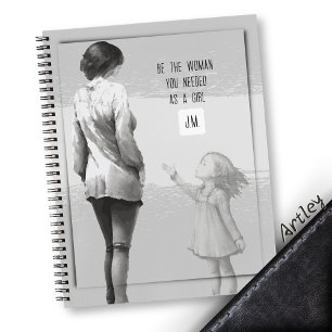 Carnet Aquarelle Monogramme Femme Trauma Motivation