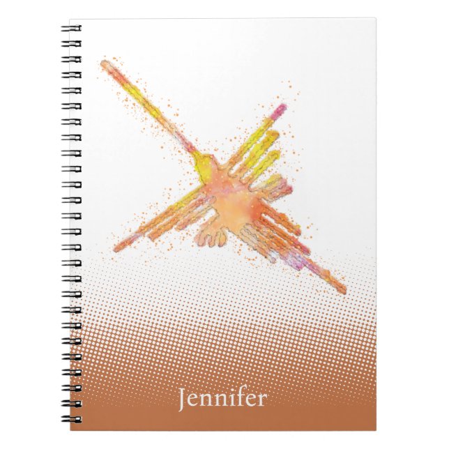 Carnet Aquarelle Nazca Hummingbird Nom personnalisé (Devant)