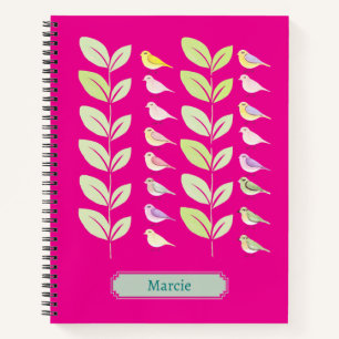 Carnet Aquarelle Oiseaux et Feuilles
