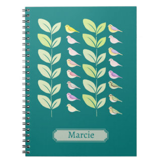 Carnet Aquarelle Oiseaux et Feuilles