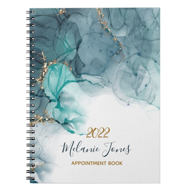 Carnet Aquarelle or parties scintillant rendez-vous Carne (Devant)