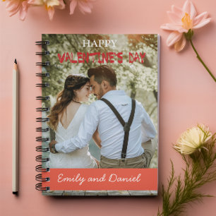Carnet Aquarelle Ours Photo Valentine's Day personnalisée