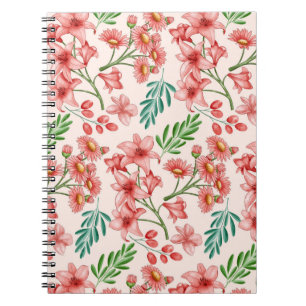 Carnet Aquarelle peinte à la main Motif floral-54098