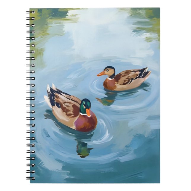 Carnet Aquarelle Peinte de l'Étang aux Canards (Devant)