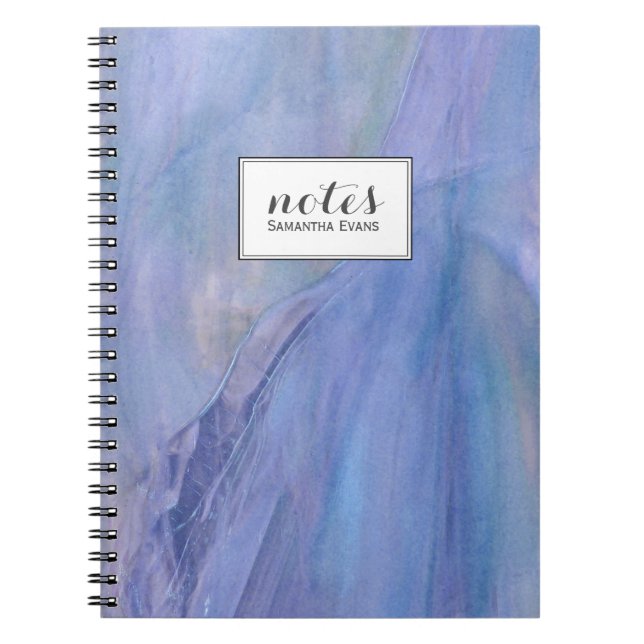 Carnet Aquarelle personnalisée violet Faux (Devant)