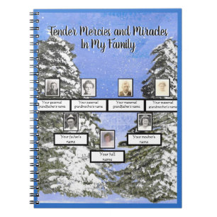 Carnet Aquarelle Pins neigeux Mercies Family Tree