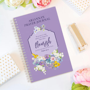 Carnet Aquarelle Printemps Floral Bible Verse Personnalis
