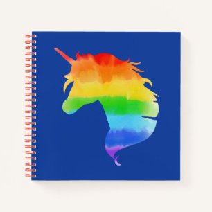 Carnet Aquarelle Rainbow Unicorn