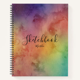 Carnet Aquarelle Rainbown Elegant Calligraphy Sketchbook