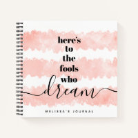 Aquarelle rose Fools Qui Rêvent Citer Keepsaké