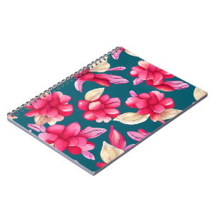 Carnet Aquarelle rose pastel Floral